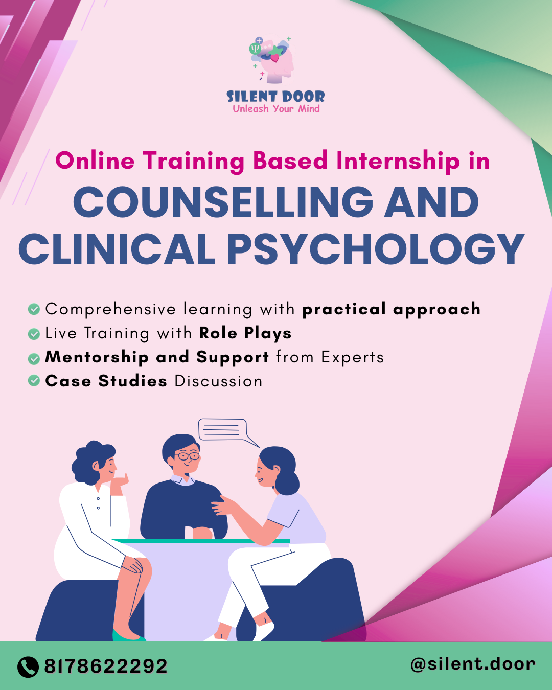 Online Training based internships in counselling and clinical psychology