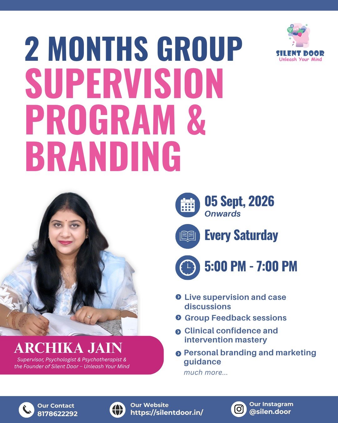 2-Month Supervision, Mentorship & Branding for Psychologists